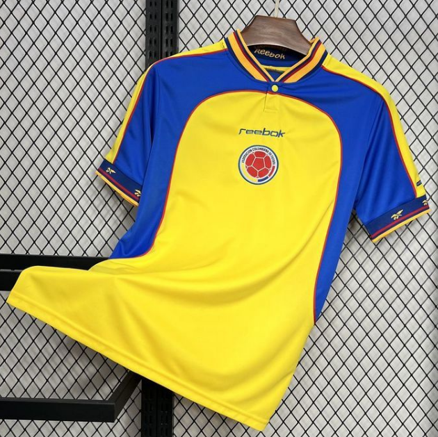 2001 Colombia Retro Home Soccer Jersey Shirt